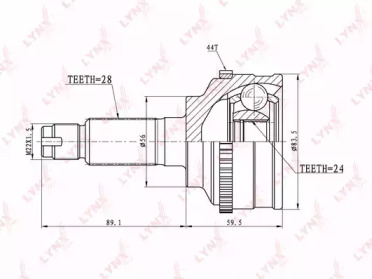 Шарнирный комплект LYNXauto CO-5119A