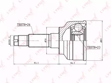 Шарнирный комплект LYNXauto CO-5123