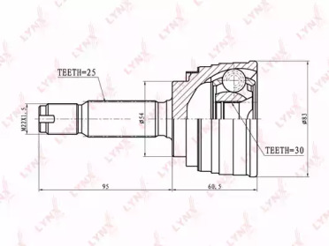 Шарнирный комплект LYNXauto CO-5501