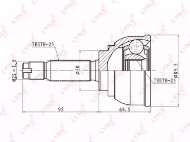 Шарнирный комплект LYNXauto CO-5508