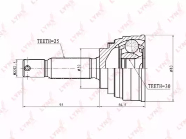 Шарнирный комплект LYNXauto CO-5509