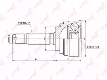 Шарнирный комплект LYNXauto CO-5511