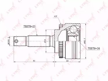 Шарнирный комплект LYNXauto CO-5513A