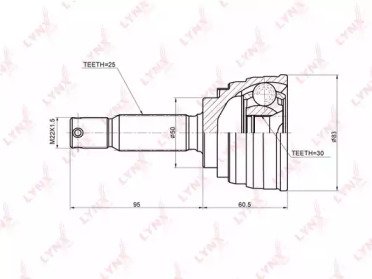 Шарнирный комплект LYNXauto CO-5519