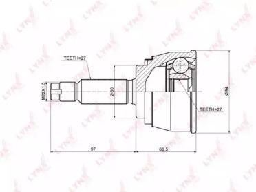 Шарнирный комплект LYNXauto CO-5520