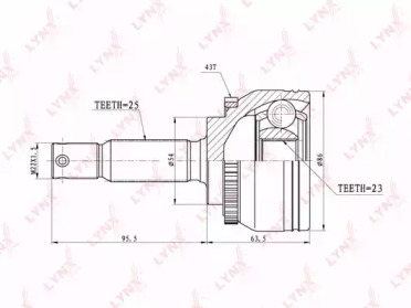 Шарнирный комплект LYNXauto CO-5521A