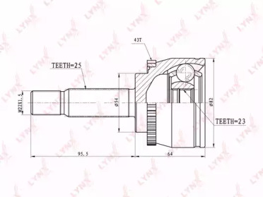 Шарнирный комплект LYNXauto CO-5526A