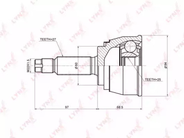 Шарнирный комплект LYNXauto CO-5527