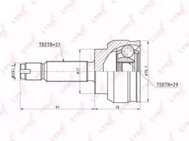 Шарнирный комплект LYNXauto CO-5533