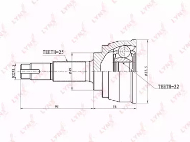 Шарнирный комплект LYNXauto CO-5700