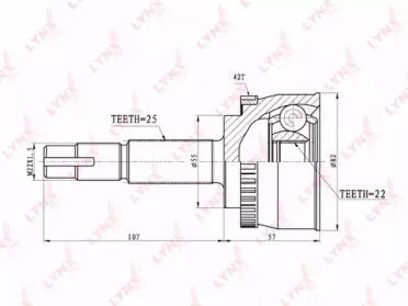 Шарнирный комплект LYNXauto CO-5702A