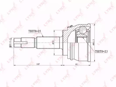 Шарнирный комплект LYNXauto CO-5703