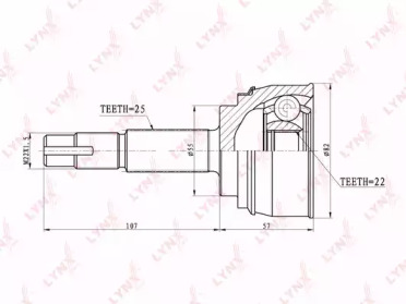 Шарнирный комплект LYNXauto CO-5704