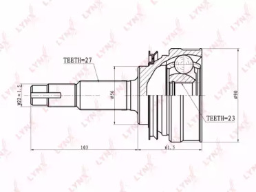 Шарнирный комплект LYNXauto CO-5705