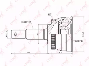 Шарнирный комплект LYNXauto CO-5713A