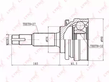 Шарнирный комплект LYNXauto CO-5720