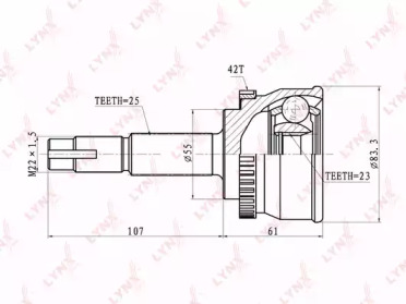 Шарнирный комплект LYNXauto CO-5722A