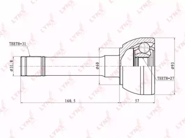 Шарнирный комплект LYNXauto CO-5723