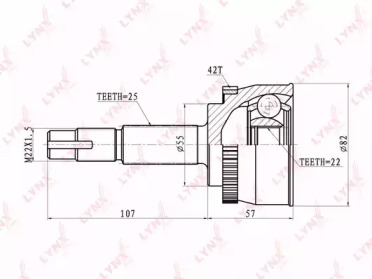 Шарнирный комплект LYNXauto CO-5724A