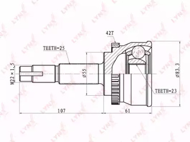 Шарнирный комплект LYNXauto CO-5725A