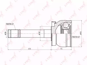 Шарнирный комплект LYNXauto CO-5726