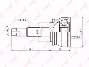 Шарнирный комплект LYNXauto CO-5729