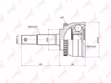 Шарнирный комплект LYNXauto CO-5749A