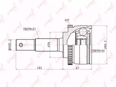 Шарнирный комплект LYNXauto CO-5768A