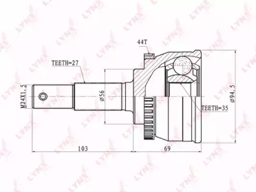 Шарнирный комплект LYNXauto CO-5769A