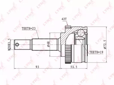 Шарнирный комплект LYNXauto CO-5773A