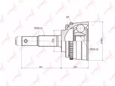 Шарнирный комплект LYNXauto CO-5777A