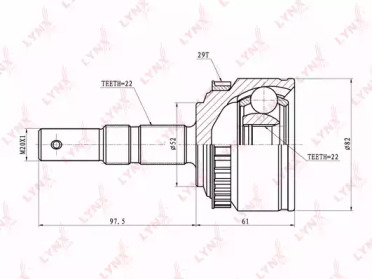 Шарнирный комплект LYNXauto CO-5908A