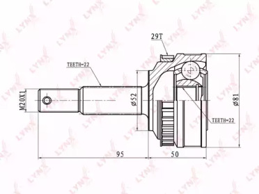 Шарнирный комплект LYNXauto CO-5926A