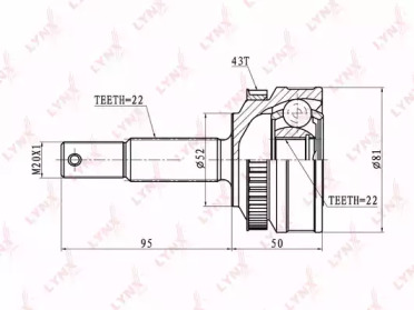 Шарнирный комплект LYNXauto CO-5928A