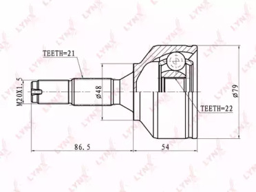 Шарнирный комплект LYNXauto CO-6103