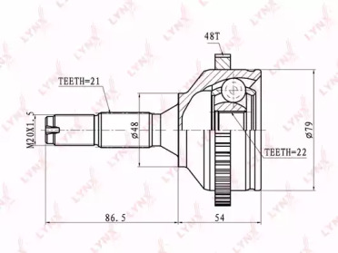 Шарнирный комплект LYNXauto CO-6114A