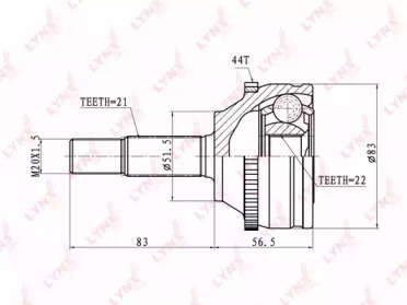 Шарнирный комплект LYNXauto CO-6318A