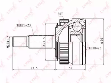 Шарнирный комплект LYNXauto CO-6319A