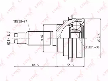 Шарнирный комплект LYNXauto CO-7100