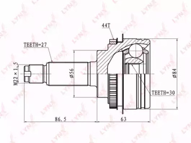 Шарнирный комплект LYNXauto CO-7101A