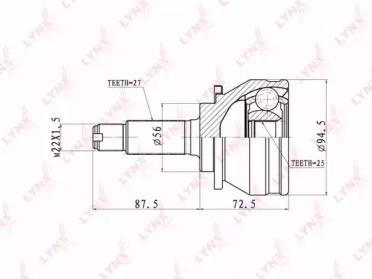 Шарнирный комплект LYNXauto CO-7103