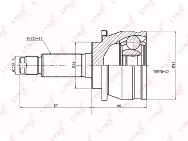 Шарнирный комплект LYNXauto CO-7106