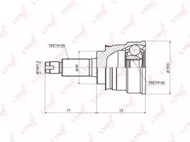 Шарнирный комплект LYNXauto CO-7323