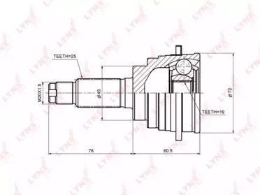 Шарнирный комплект LYNXauto CO-7328