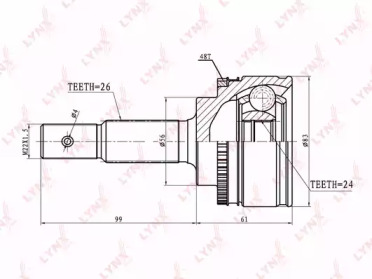 Шарнирный комплект LYNXauto CO-7504A