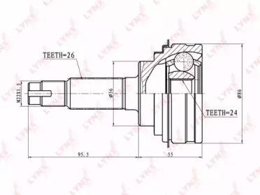 Шарнирный комплект LYNXauto CO-7508