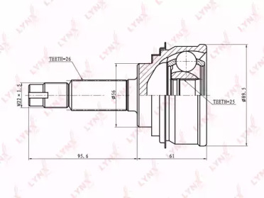 Шарнирный комплект LYNXauto CO-7512