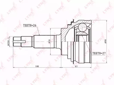 Шарнирный комплект LYNXauto CO-7513