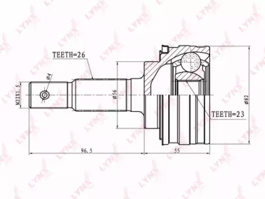 Шарнирный комплект LYNXauto CO-7518