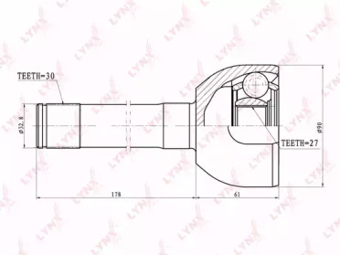 Шарнирный комплект LYNXauto CO-7527